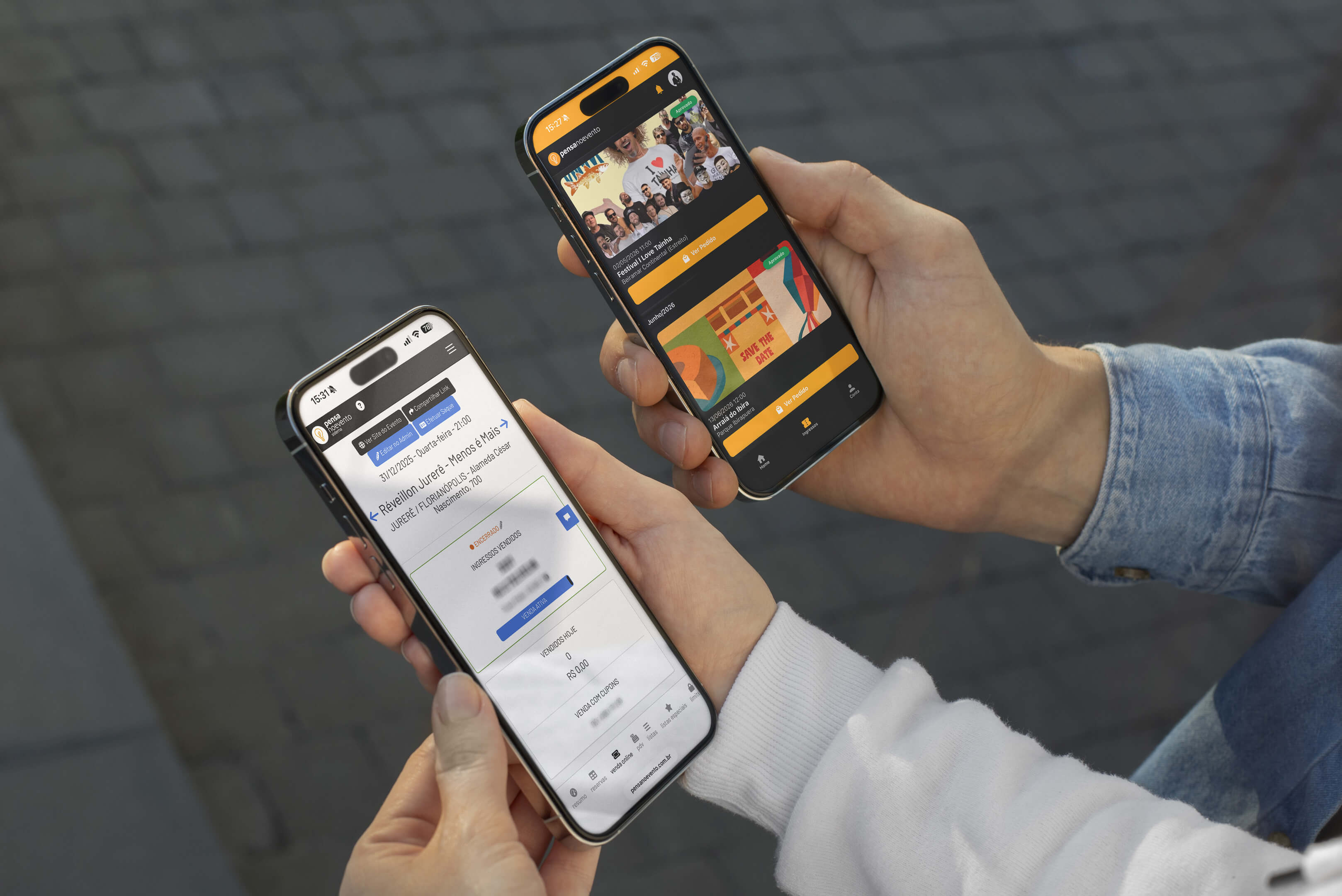 Plataforma Pensanoevento para gestão de eventos, bares e restaurantes
