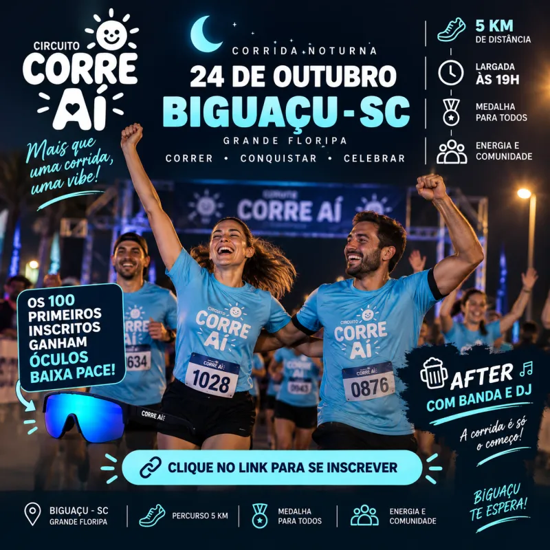 Foto do evento Corre Aí! Night Run (Etapa Biguaçu/SC)