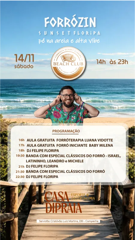 Foto do evento Forrózin Sunset Floripa - Pé na Areia e Alta Vibe