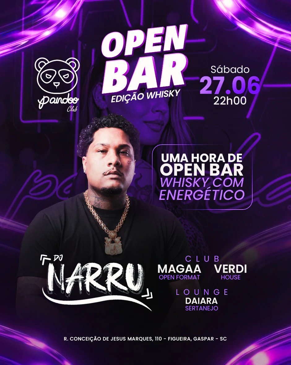 OPEN BAR COM DJ NARRU