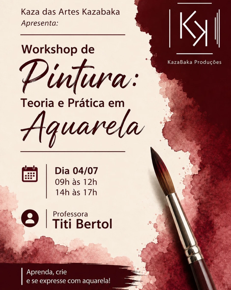Workshop Pintura: Teoria e Prática em Aquarela