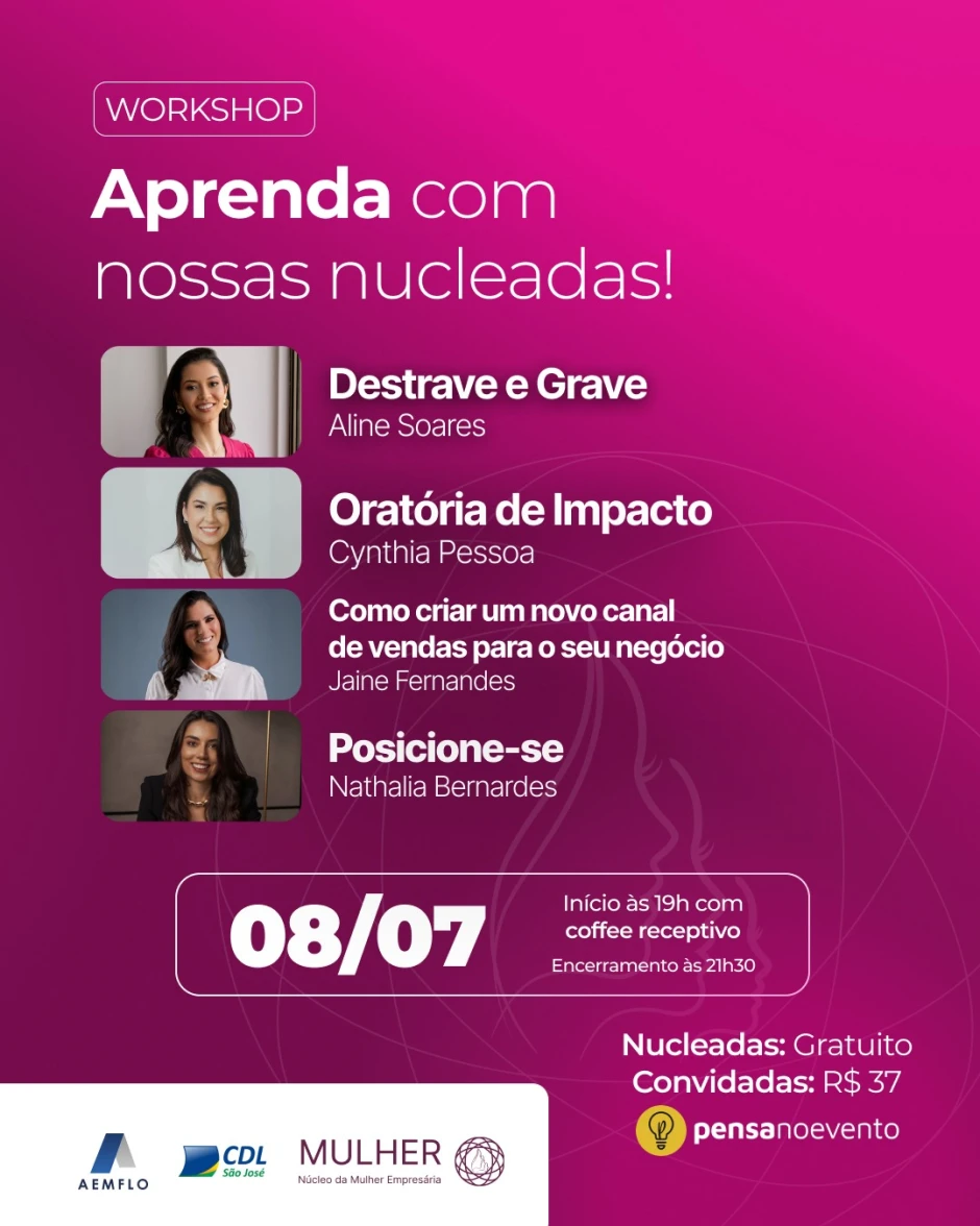 Aprenda com nossas nucleadas!