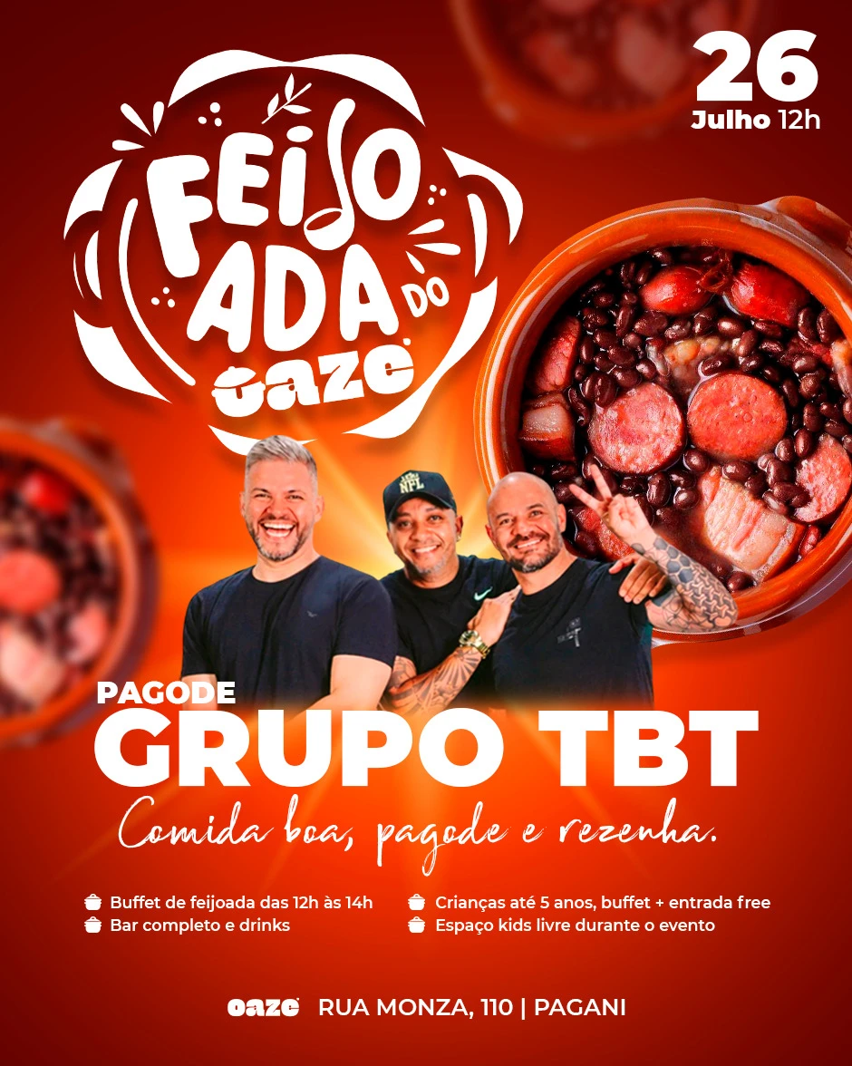 🍛🎶 FEIJOADA DO OAZE + PAGODE(GRUPO TBT)