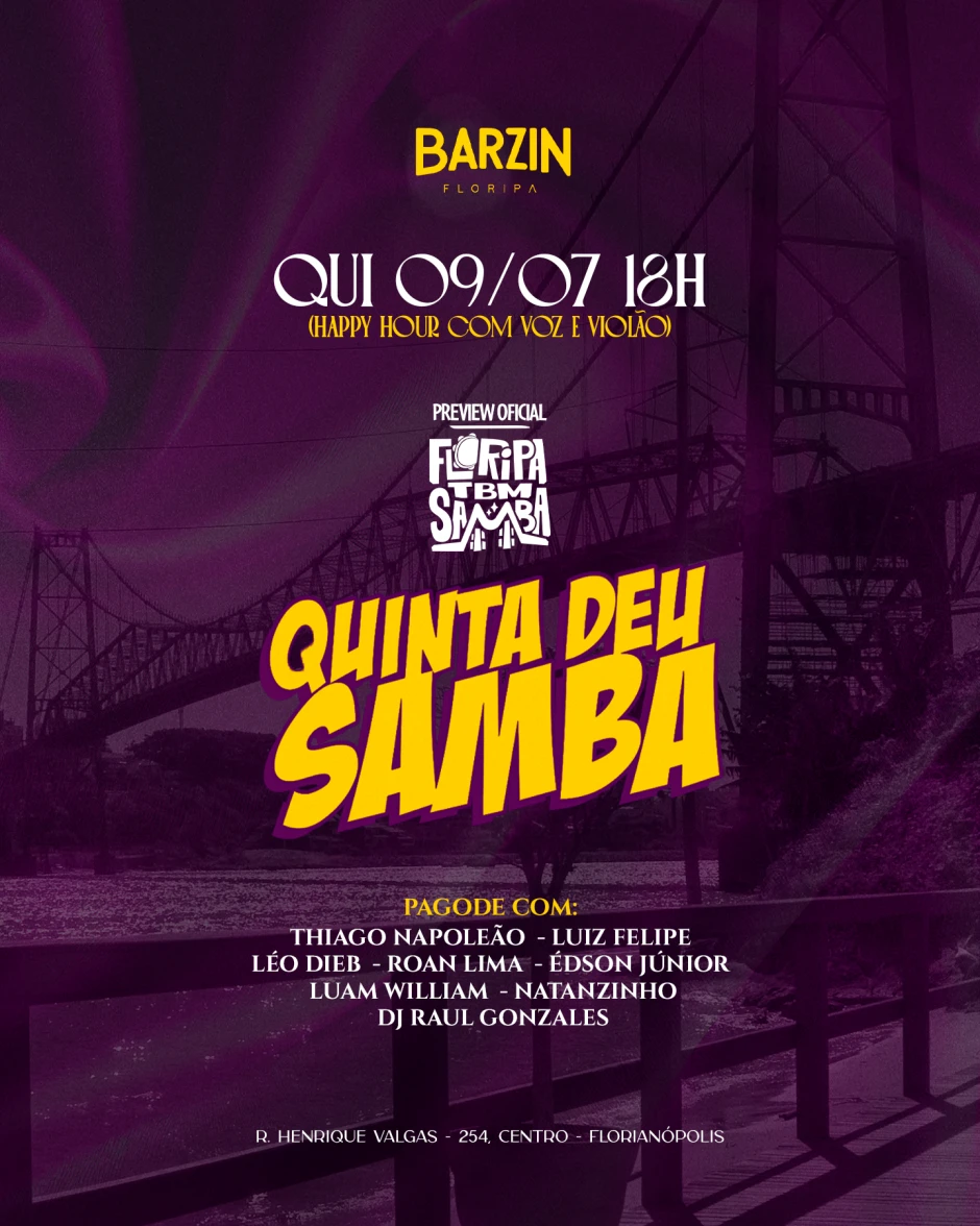BARZIN QUINTA 09/07 - QDS - DIOGO MEDEIROS + THIAGO NAPOLEÃO + ROAN LIMA +
