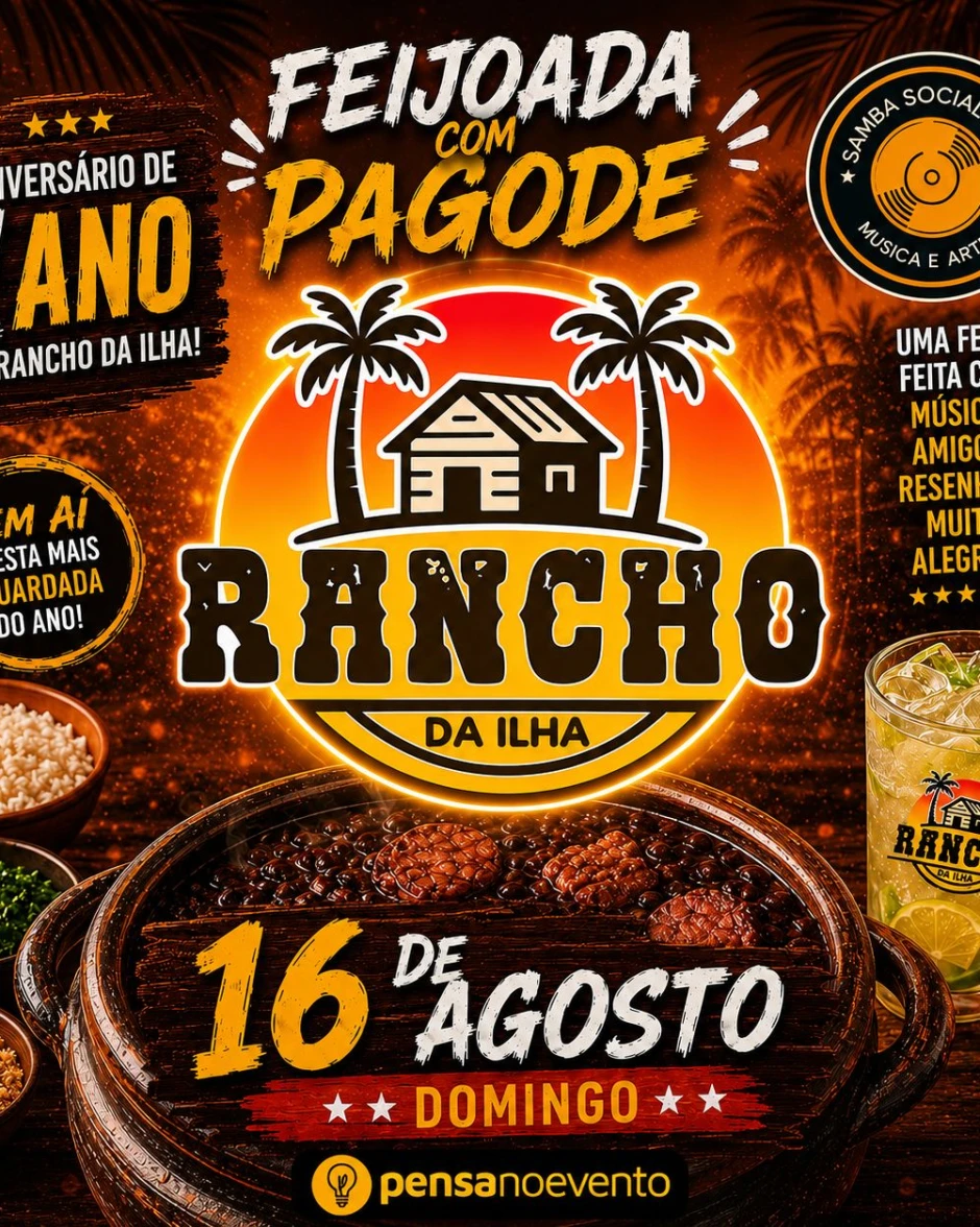 Aniversário de 1 Ano do Rancho da Ilha – Feijoada com Pagode