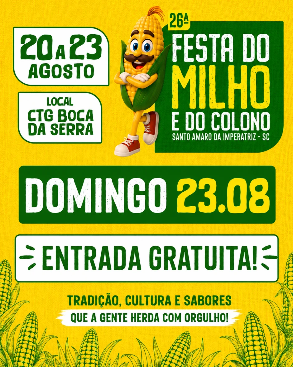 26ª Festa do Milho e do Colono - Domingo