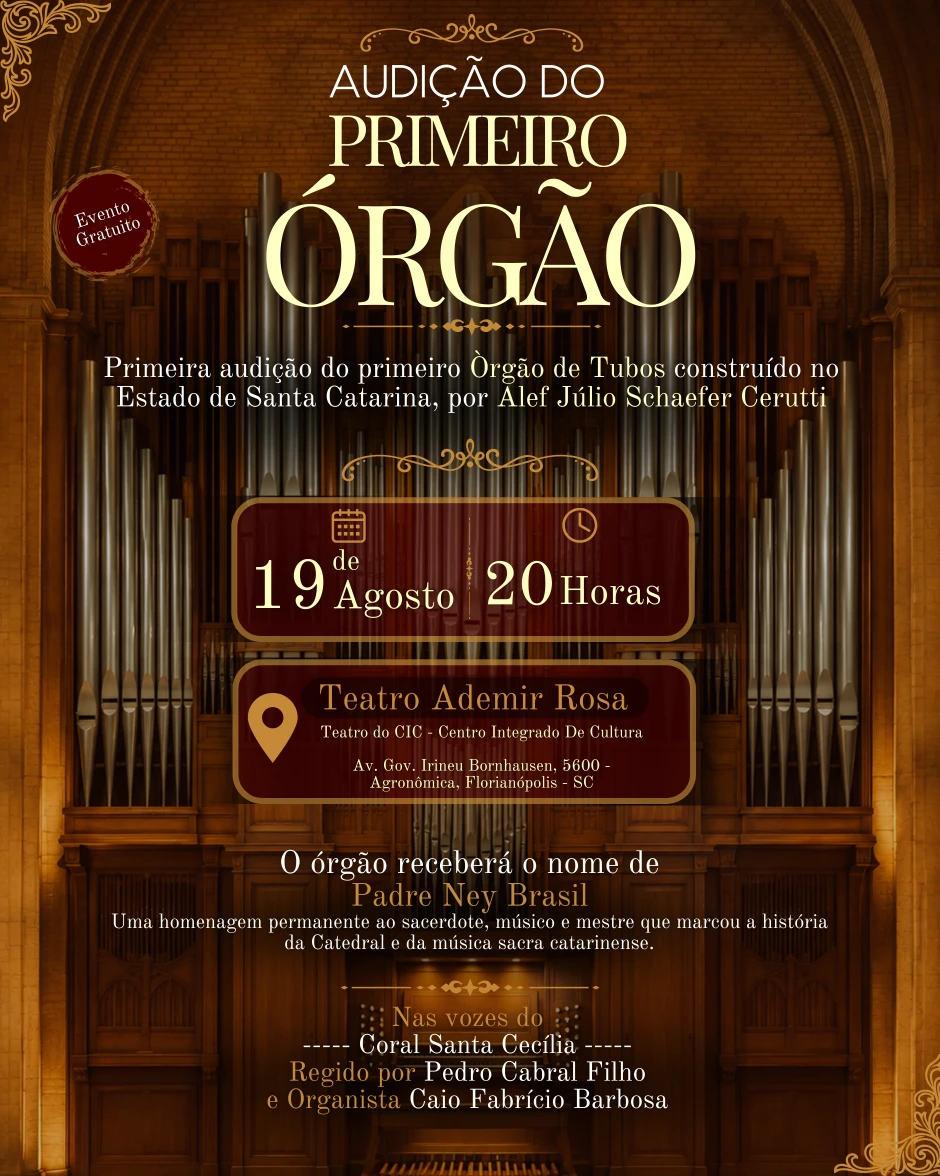 Órgão de Tubos Padre Ney Brasil - Primeira audição