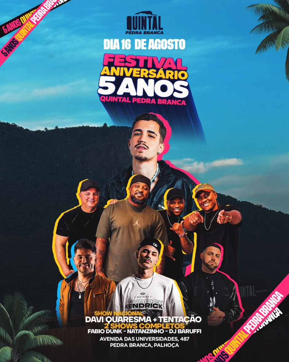 FESTIVAL ANIVERSÁRIO DE 5 ANOS QUINTAL PB - DAVI QUARESMA + TENTAÇÃO