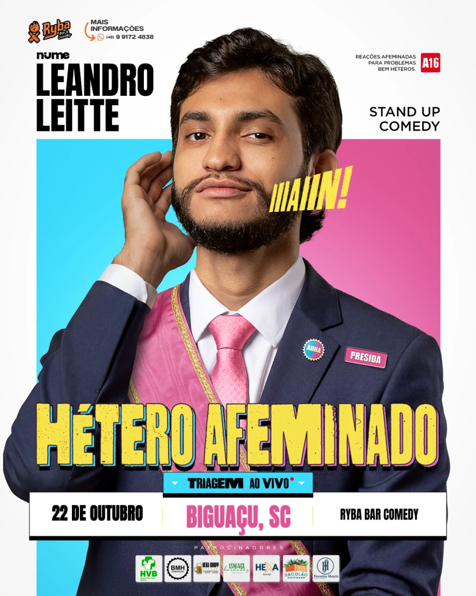 Leandro Leite hétero afeminado