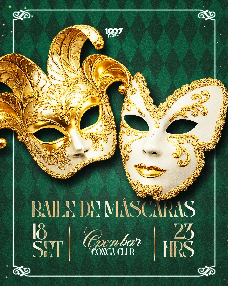 1007 BAILE DE MÁSCARAS • OPEN BAR
