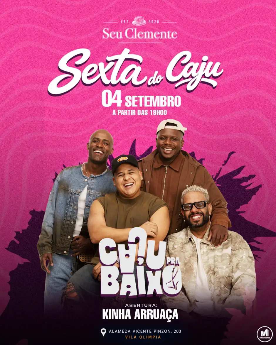 🟤 CAJU PRA BAIXO & CONVIDADOS - SEXTA 04.09 ✔️