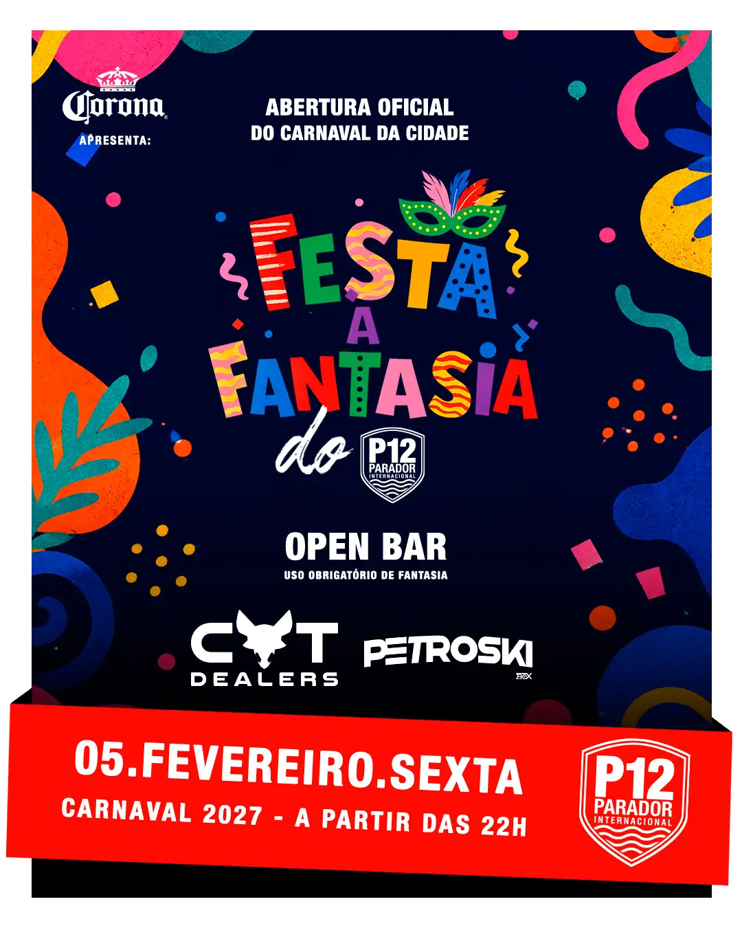 FESTA À FANTASIA DO P12 COM CAT DEALERS E PETROSKI
