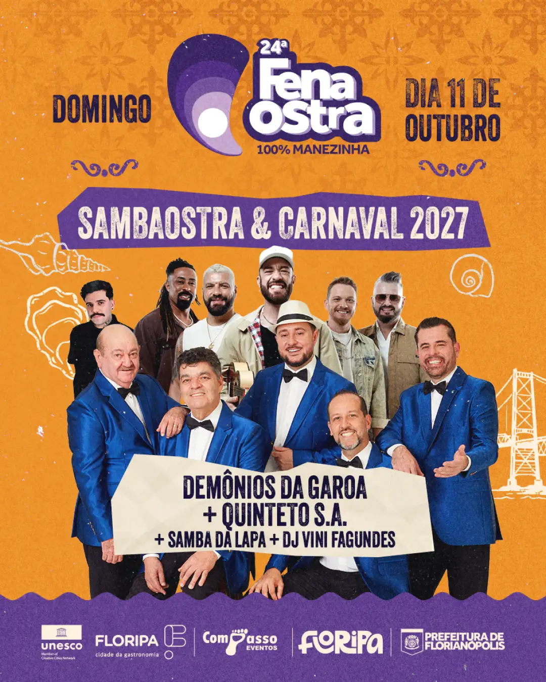 Fenaostra 2026 - Demônios da Garoa e Quinteto S.A. - Domingo