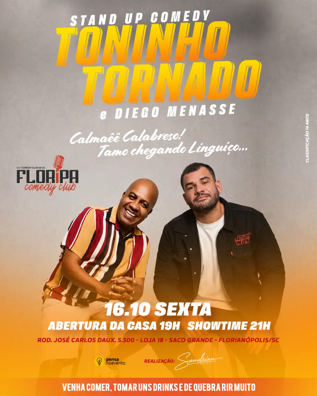 TONINHO TORNADO e DIEGO MENASSE - 21h