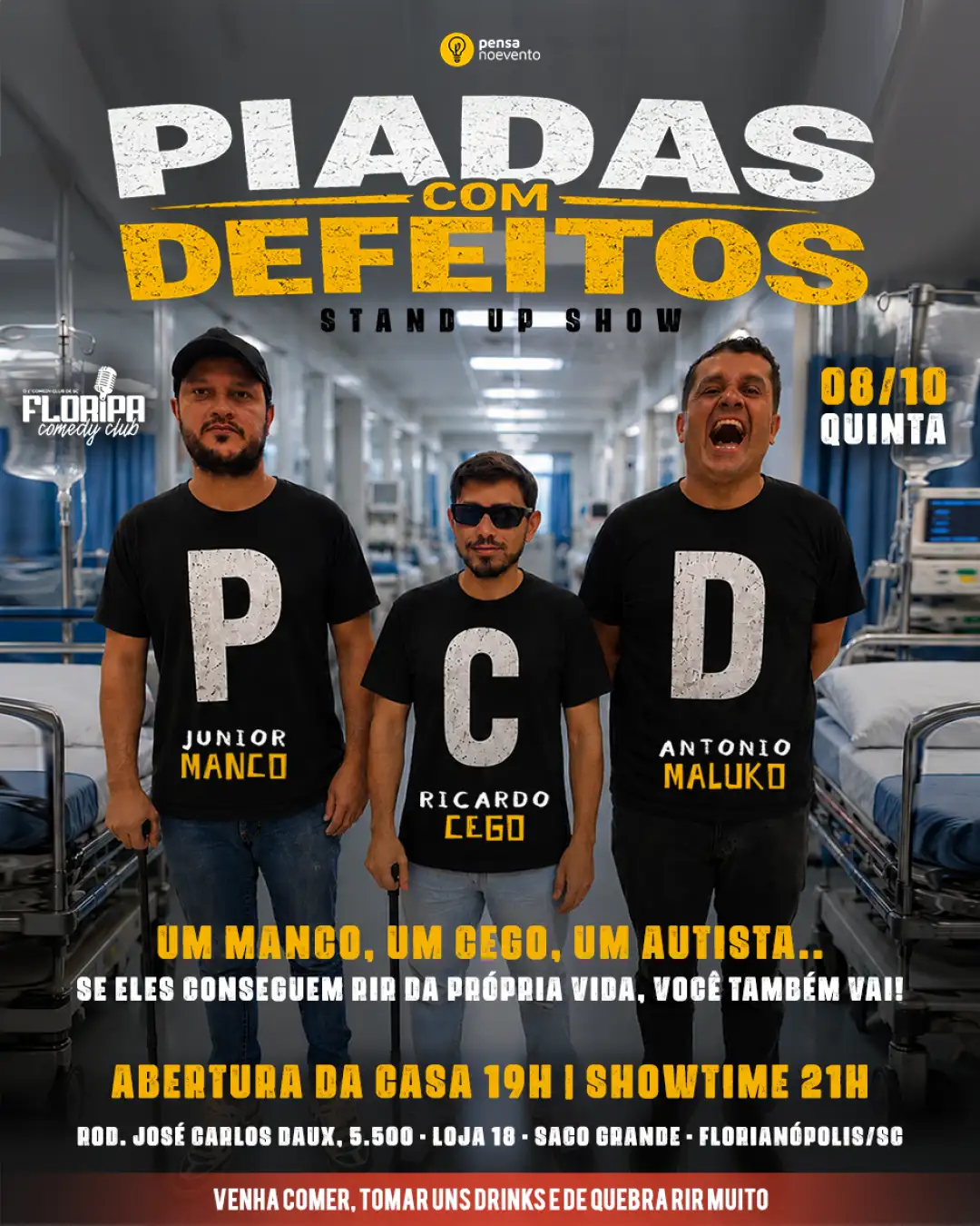 JUNIOR MANCO, RICARDO CEGO e ANTONIO MALUKO - PIADAS COM DEFEITO - 21h