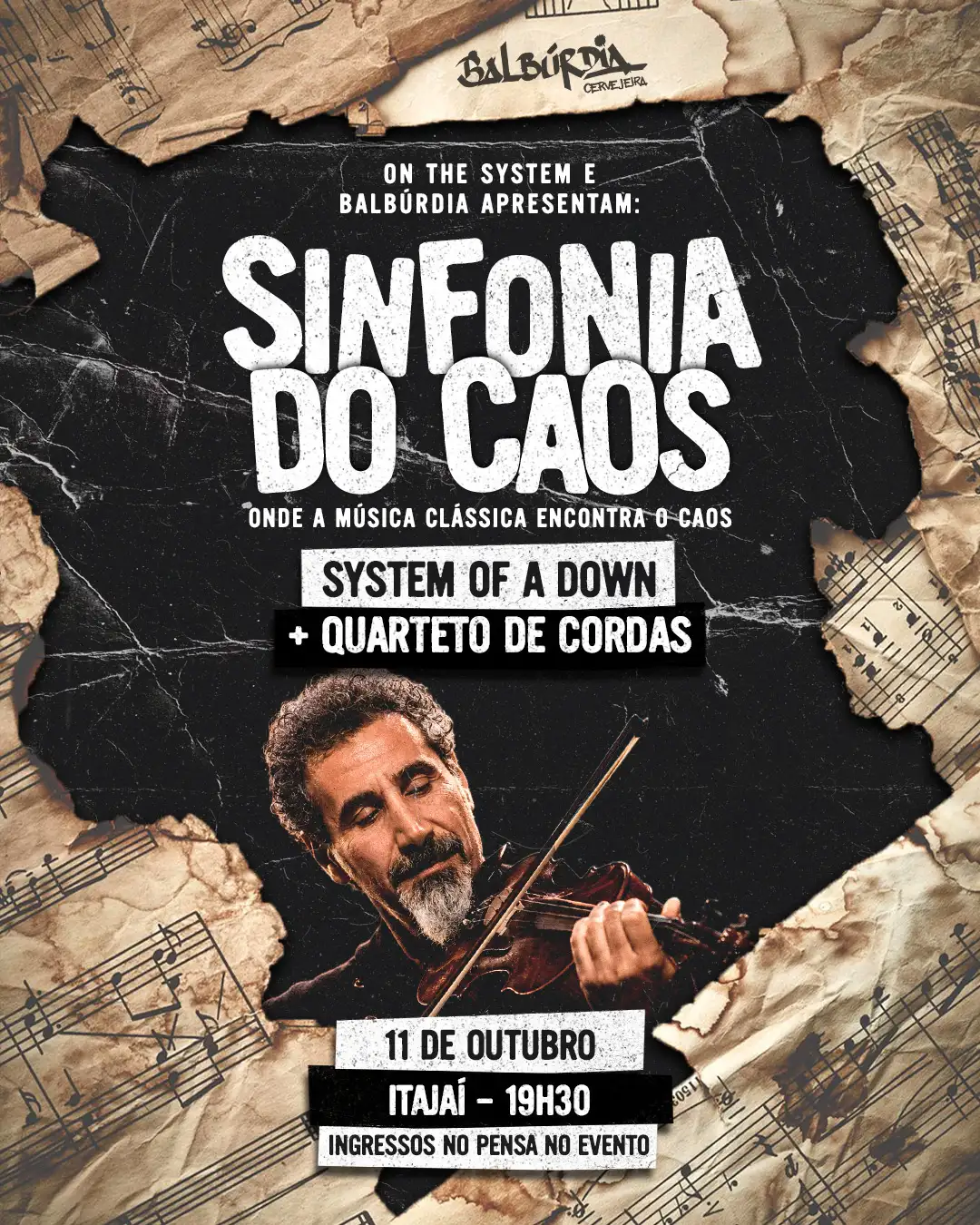 SYNFONIA DO CAOS - ESPECIAL SYSTEM OF A DOWN + QUARTETO DE CORDAS