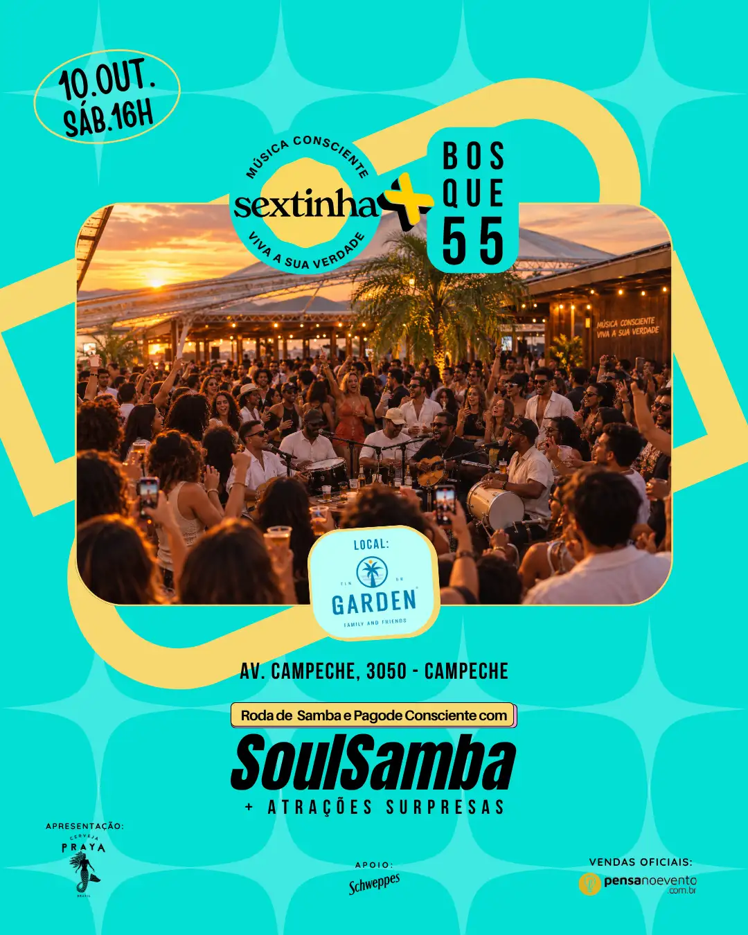 Sextinha + Bosque 55 no Garden!