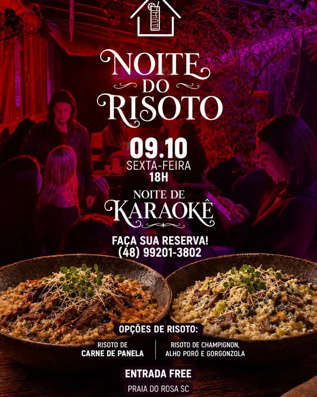 NOITE DO RISOTO + KARAOKÊ | CASA MATI🍽️