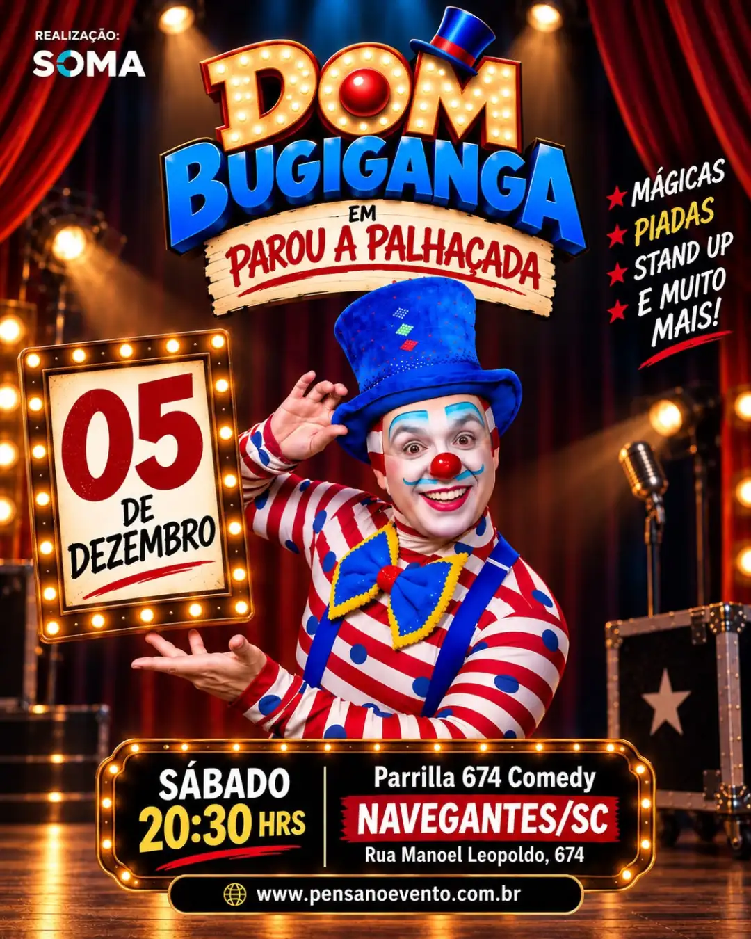 DOM BUGIGANGA em PAROU A PALHAÇADA
