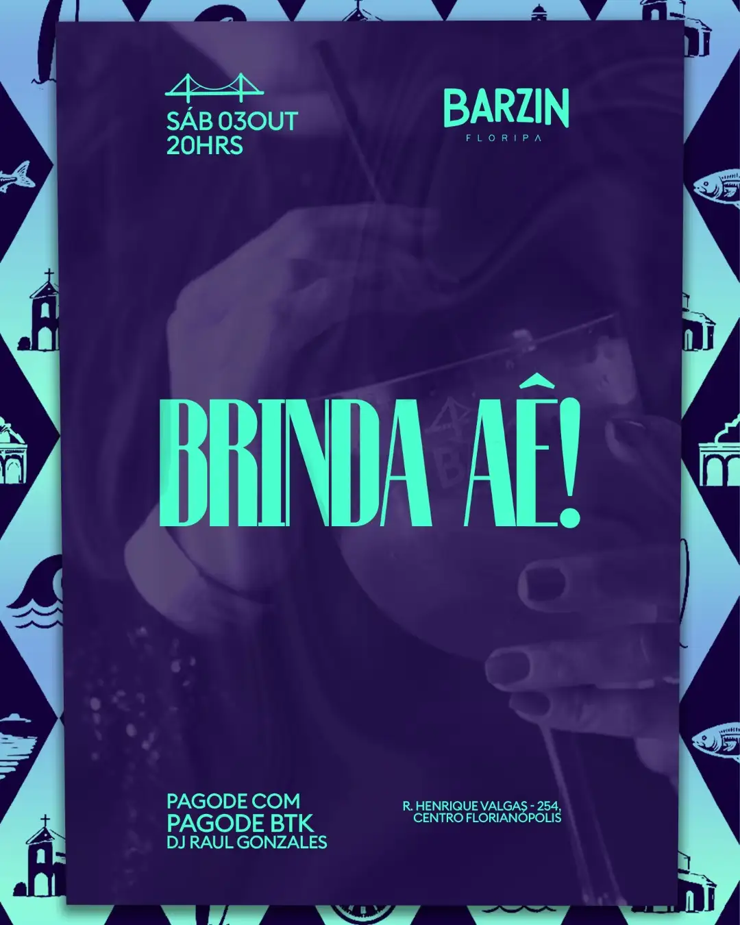 BARZIN SÁBADO 03/10 - PAGODE BTK + DJ RAUL GONZALES