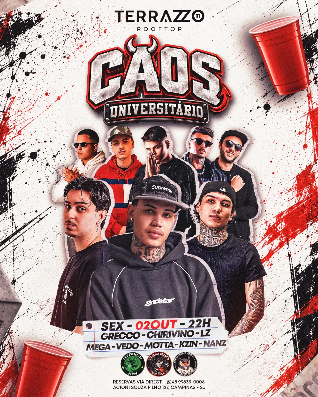 CAOS UNIVERSITÁRIO - Kzin + Motta + LZ + VEDO + Grecco + Chirivino + Mega + Nanz