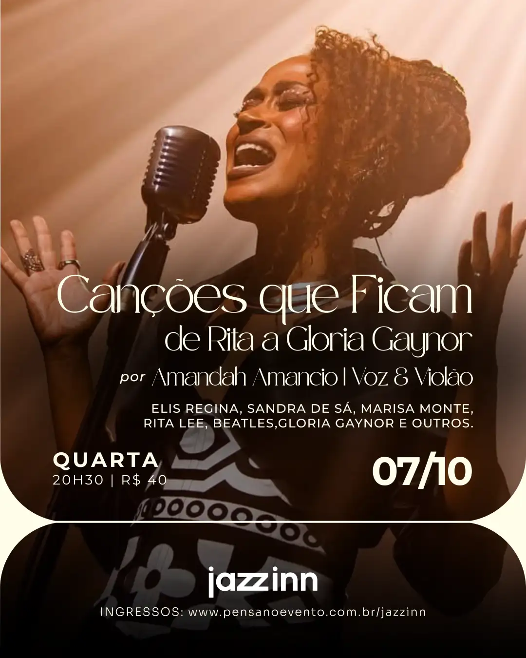CANÇÕES QUE FICAM de Rita a Gloria Gaynor  por Amandah Amancio