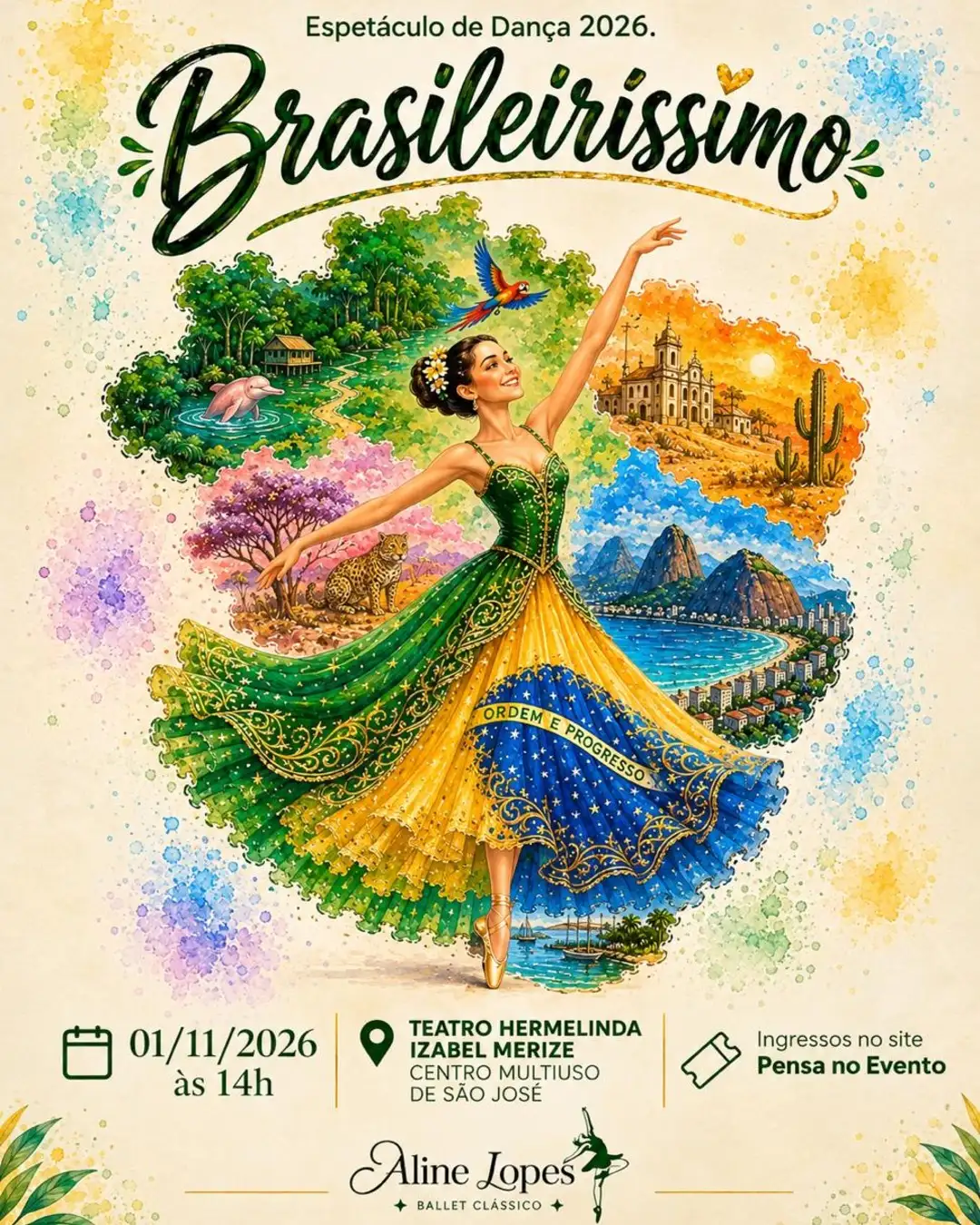 Espetáculo de Dança 2026: “Brasileiríssimo” - Ballet Aline Lopes