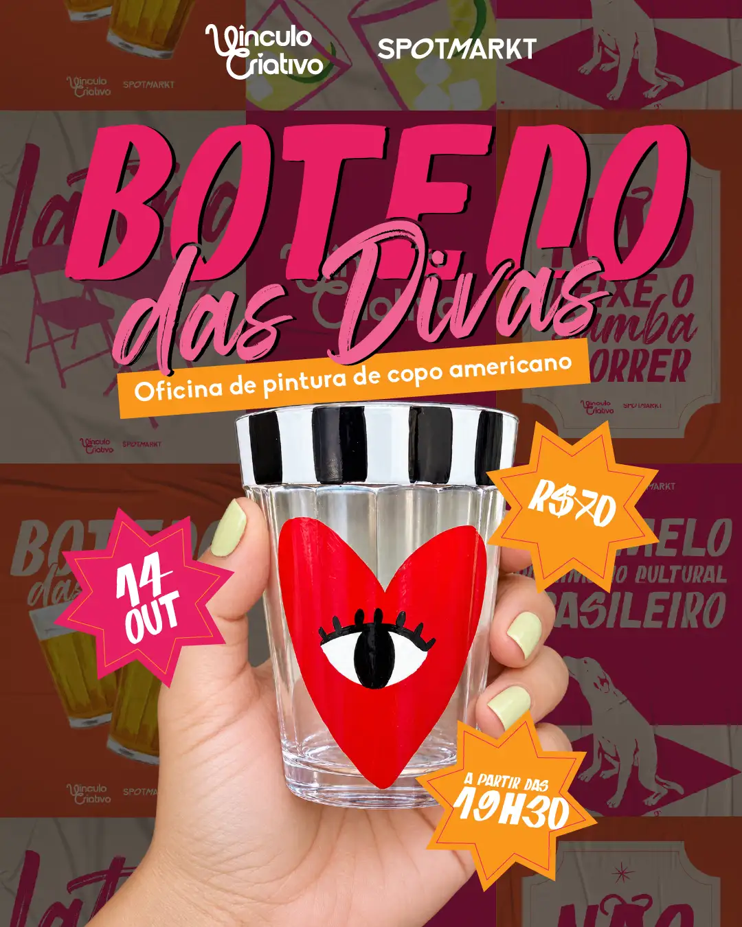 Boteco das Divas — Oficina de Personalização de Copos