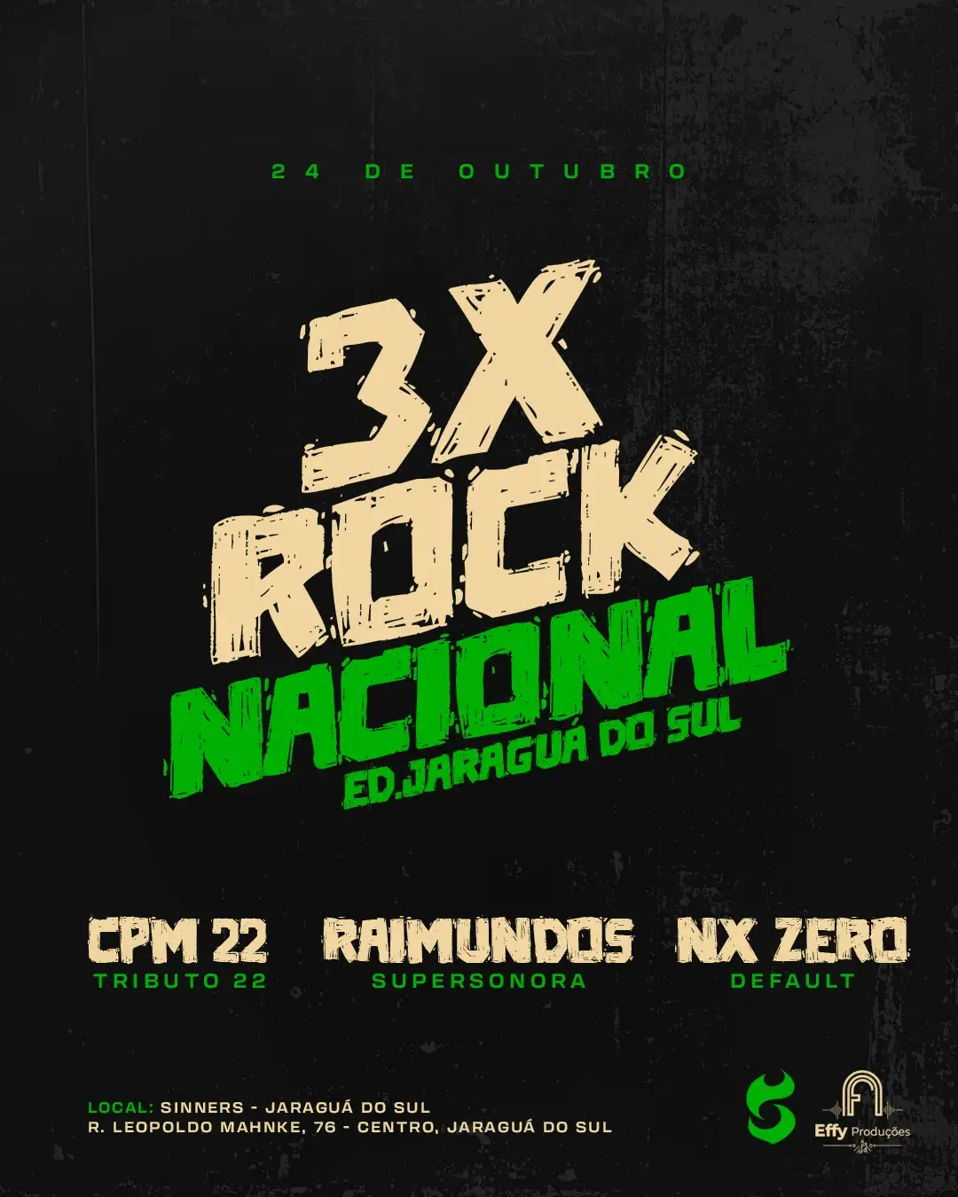 3 X Rock Nacional Jaraguá do Sul - SC