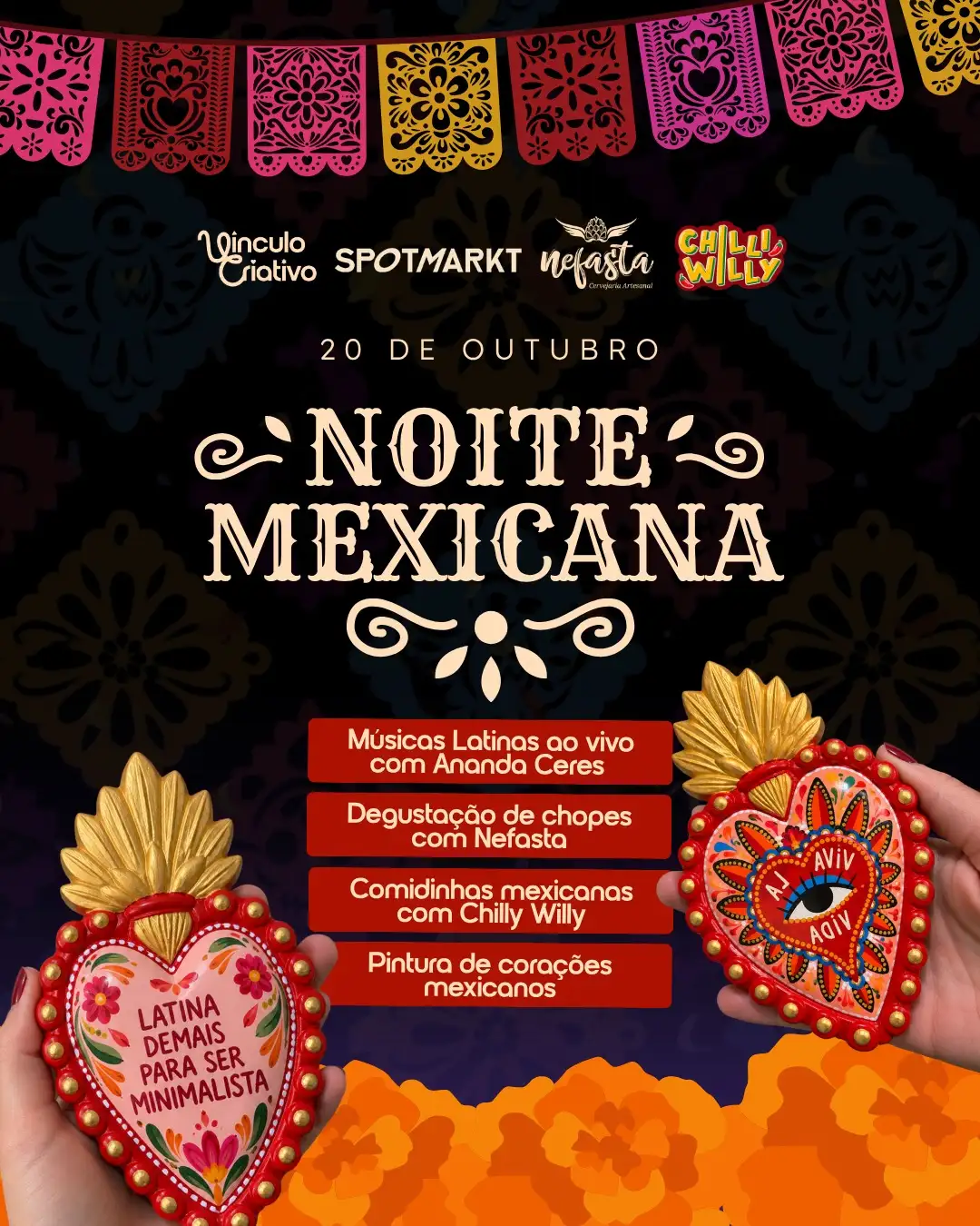 Noite Mexicana com Pintura, Drinks & música