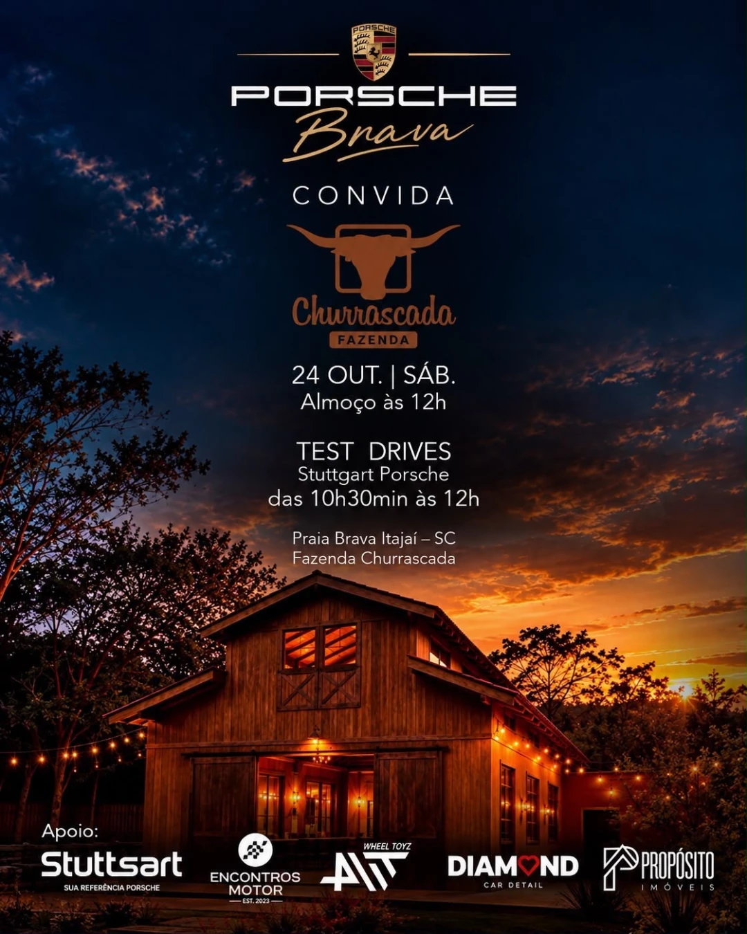 Porsche Brava Convida -- Fazenda Churrascada