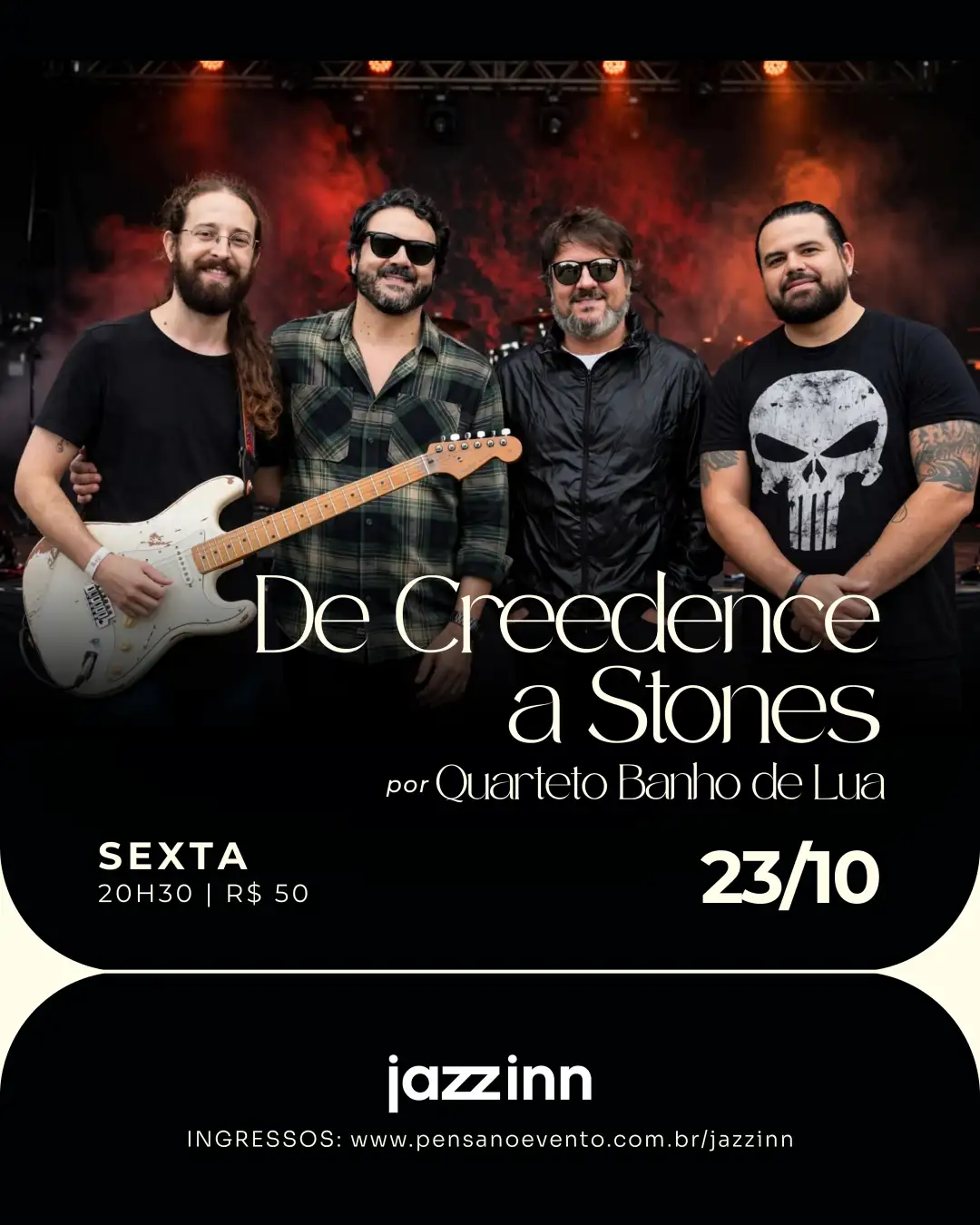 De CREEDENCE a STONES por Quarteto Banho de Lua