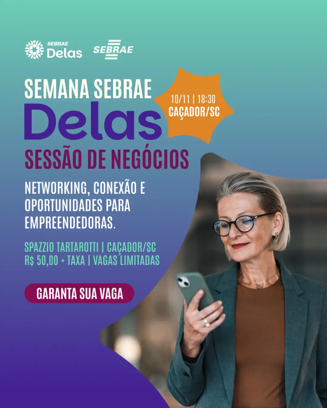 Sessão de negócios - Semana Sebrae Delas - Caçador