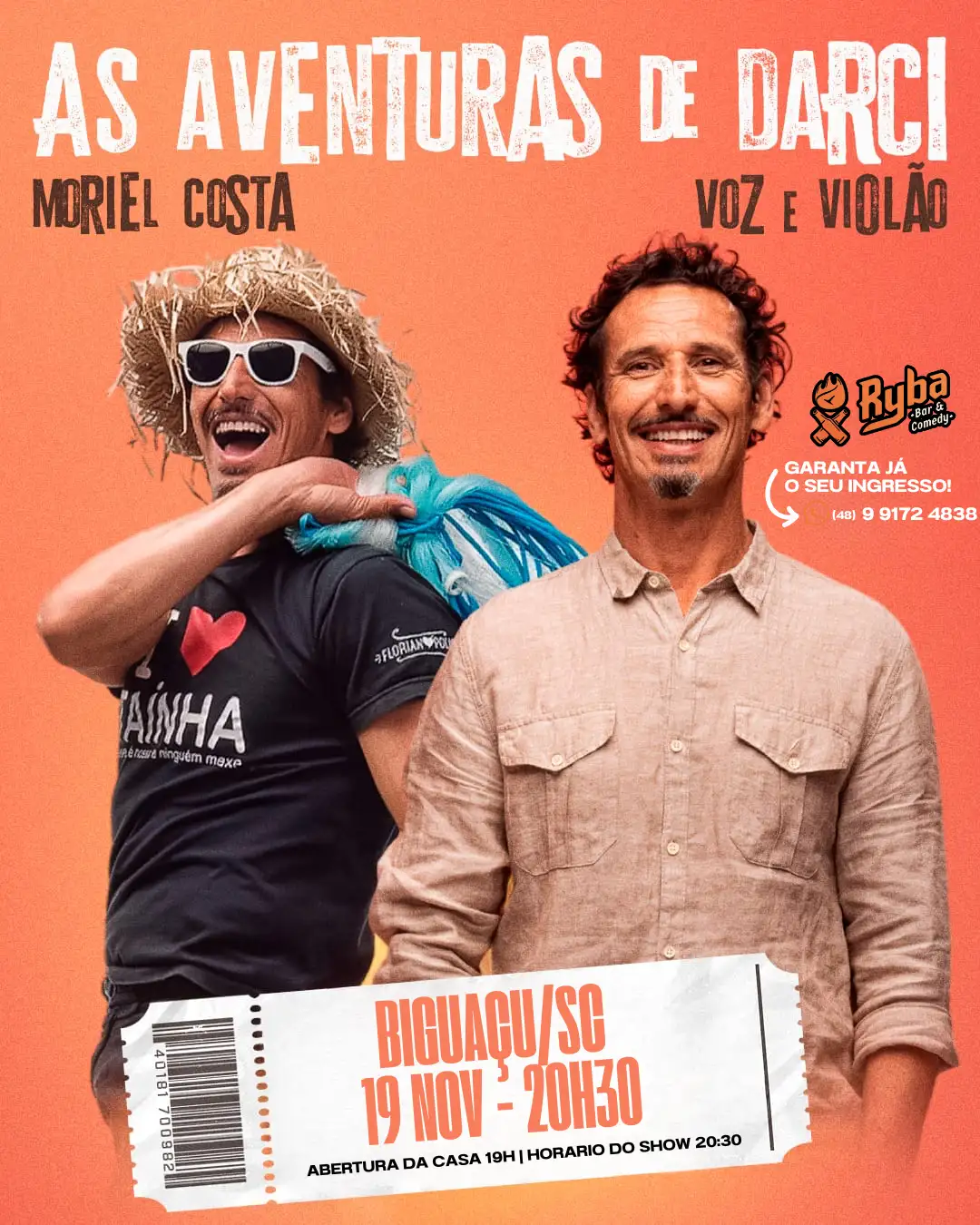 As aventuras de Darci com Moriel Costa voz e violão