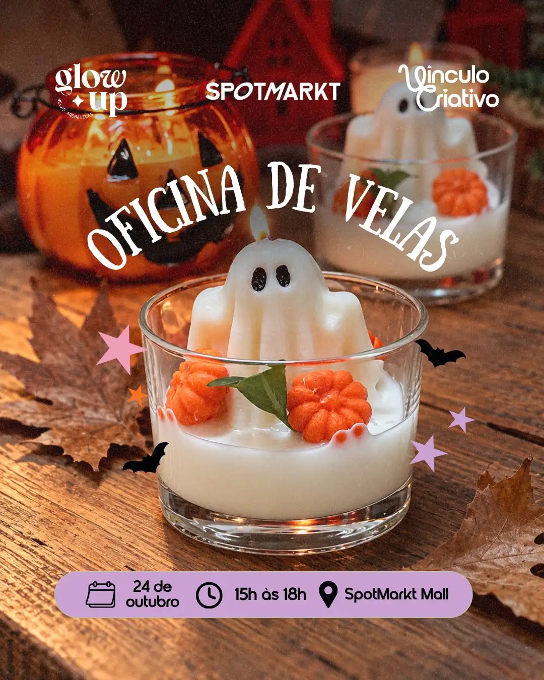 Oficina de Velas de Halloween 🎃🕯️