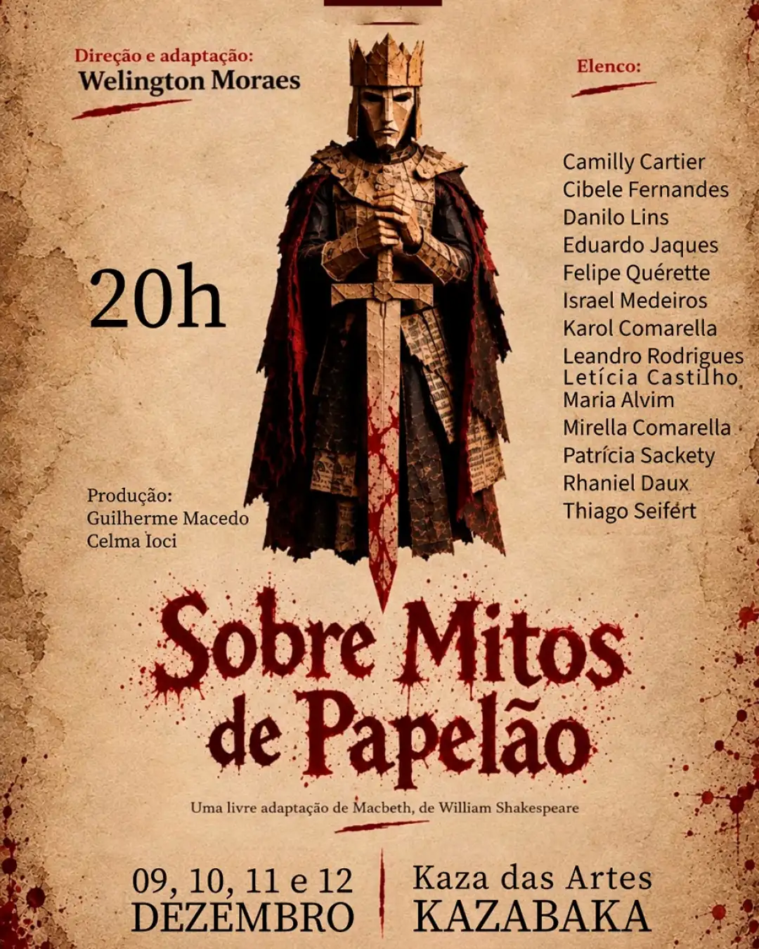 Sobre Mitos de Papelão - Adaptação de Macbeth