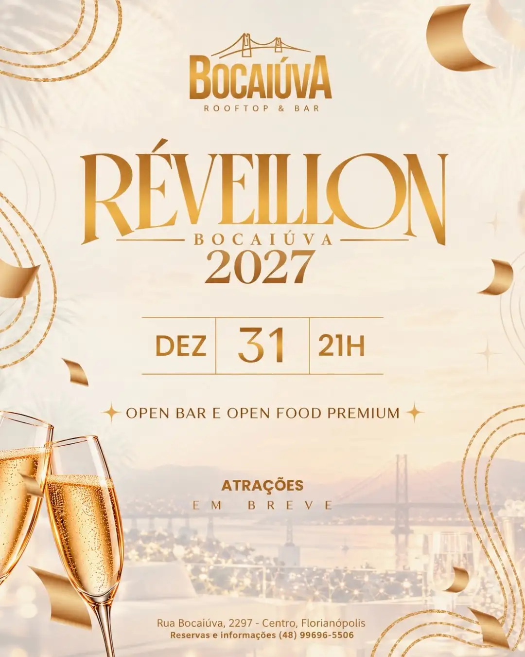 Réveillon Bocaiúva Rooftop & Bar 2027