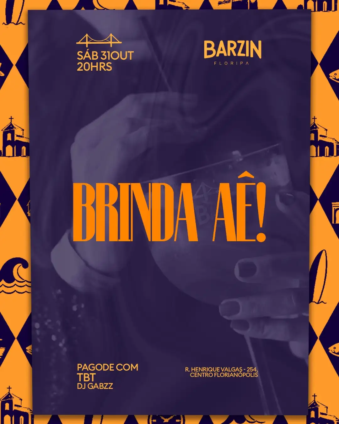 BARZIN SÁBADO 31/01 - BRINDA AÊ! - TBT + DJ GABZZ