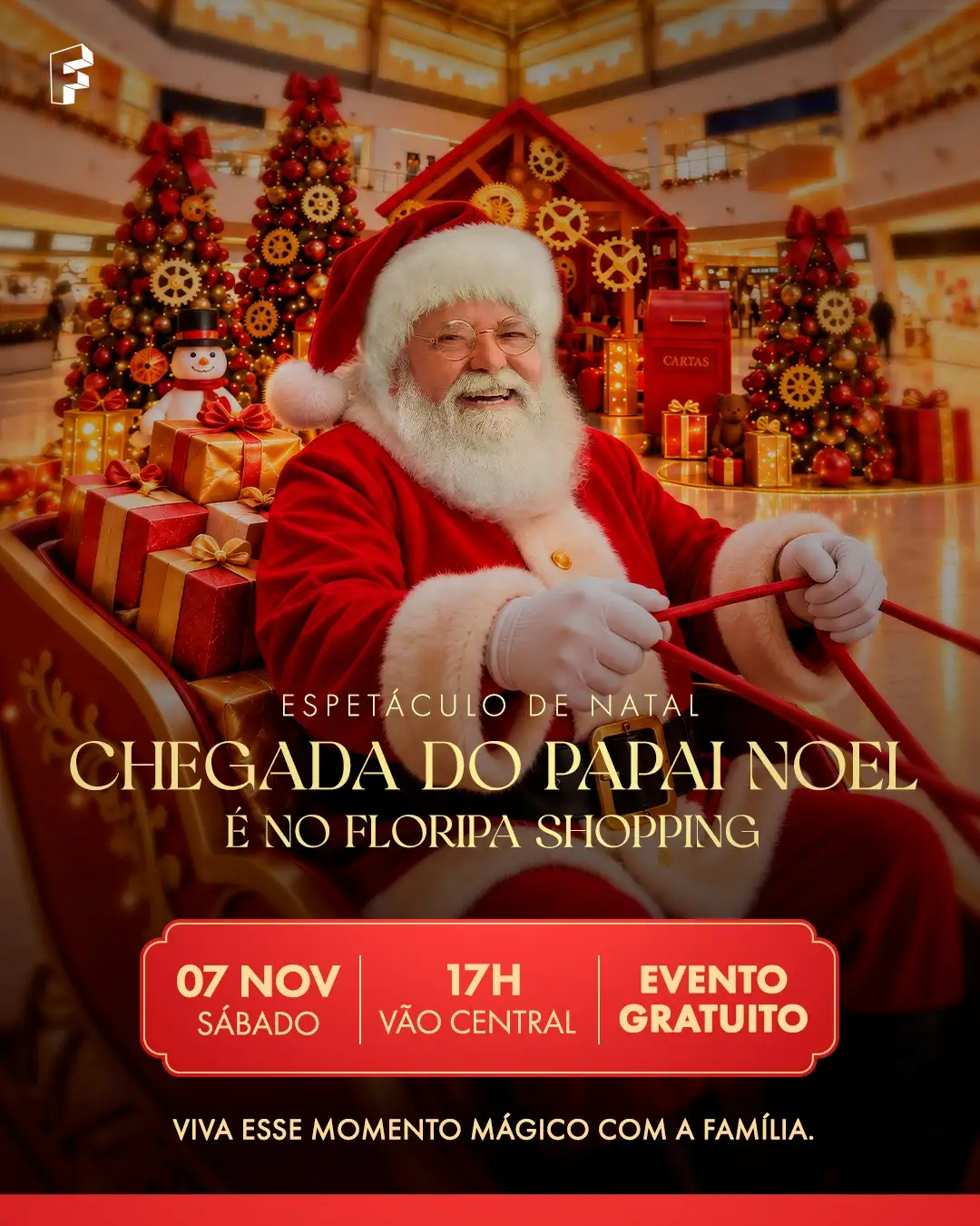 Fotos com personagens | Chegada do Natal no Floripa Shopping