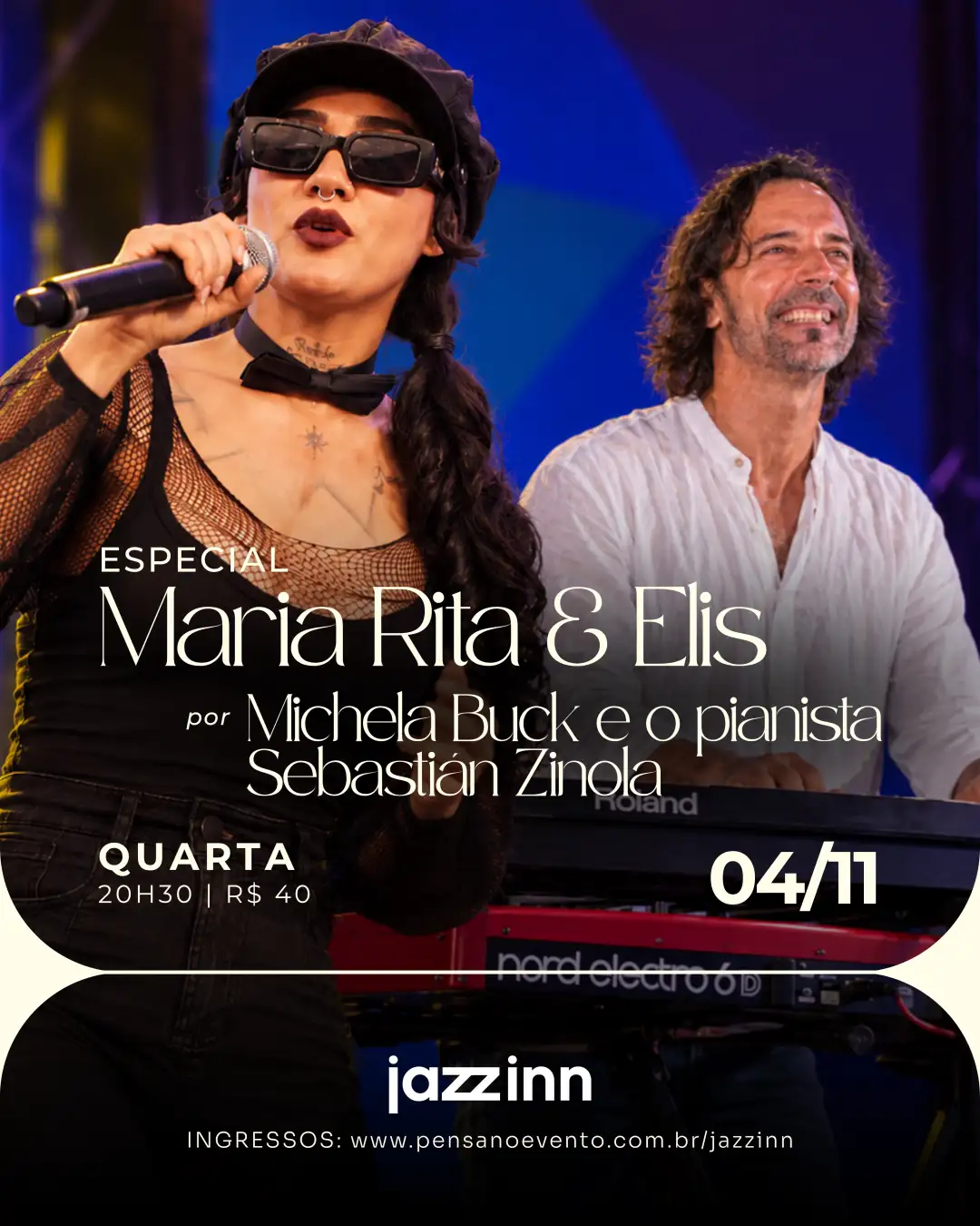 Especial  MARIA RITA & ELIS  por Michela Buck e o pianista Sebastián Zinola